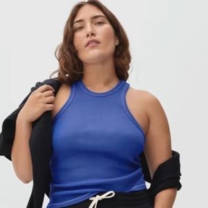EVERLANE ribbed cutaway tank organic cotton